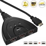 Tout Nouveau Câble Adaptateur Tv Hdmi Splitter 3 Ports 1080P - 4K Hd En 1 Sortie @ajh105