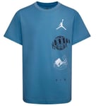 T-Shirt Nike Air Jordan Globe Junior Garçon Enfant 95D121 U1R Jumpman Bleu