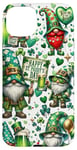 iPhone 15 Plus Happy St Paddys Day Gnomes With St Patricks Day Shamrock Case