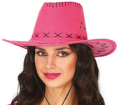 FIESTAS GUIRCA | Chapeau de Cow-boy (Taille Unique) - Accessoire de Costume Cowboy pour Fêtes du Vieil Ouest, Texas et Carnaval - Idéal pour Halloween et Célébrations à Thème - Fuchsia