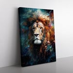 Leo Zodiac Impressionism Art No.2 Canvas Print for Living Room Bedroom Home Office Décor, Wall Art Picture Ready to Hang, 76x50 cm (30x20 Inch)