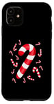 Coque pour iPhone 11 Costume de Noël mignon en forme de canne à sucre d'orge pour hommes, femmes, enfants