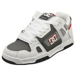 DC Shoes Stag Mens Skate Trainers in White Grey - 7 UK