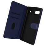 Google Pixel 6A Wallet Cover Case Video Stand Feature Navy