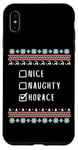 iPhone XS Max Nice, Naughty, Horace Christmas Ugly Sweater Style Case