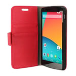 ETUI A RABAT GOOGLE NEXUS 5 FOLIO ROUGE ECO-CUIR (PU)