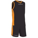 givova Power Tenue de Basket, Homme, Power, Multicolore (Nero/Arancio)