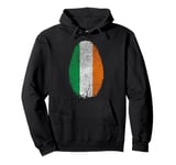 Ireland Flag Fingerprint Irish Gift for Irish People Pullover Hoodie