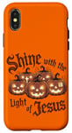 iPhone X/XS Shine With The Light of Jesus Christian Halloween Pumpkin V4 Case