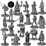 Newcombie 18 Miniatures Townsfolk Hero for DND Miniatures Bulk 28mm & Dungeons and Dragons Miniatures | for DND Minis and D&D Miniatures Fan and Fantasy Miniatures I Campaign Setting & Quests