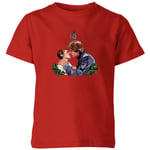 Star Wars Mistletoe Kiss Kids' Christmas T-Shirt - Red - 5-6 Years - Red