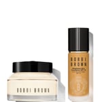 Bobbi Brown 24-hour Hydration Duo - Vitamin Enriched Face Base & Foundation Bundle (Various Shades) - Golden Honey