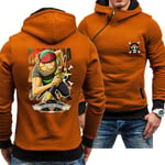 Men's Sweatshirt Jacket Hoodie Pullover - 3D Roronoa Zoro Print Baseball UniformUnisex Hooded Tops Long Sleeve Casual Spring and Autumn Sweater Jacket - Teen ，Camel，XL