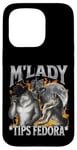 Coque pour iPhone 15 Pro M'Lady Tips Fedora Funny Cringe Werewolf Meme Bootleg