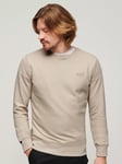 Superdry Essential Logo Crew Jumper, Beige