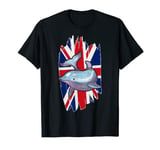 UK Flag Union Jack Gift Patriotic Dolphin T-Shirt