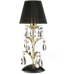 Onli Lighting - Onli karen Lampe de table avec abat-jour conique rond doré, noir