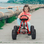 Kart à Pédales Vélo et Véhicule pour Enfants Siège Réglable avec Frein à Main - Costway