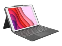 Logitech Combo Touch - Clavier et étui - avec trackpad - rétroéclairé - Apple Smart connector - QWERTZ - Suisse - graphite - pour Apple 10.2-inch iPad (7ème génération, 8ème génération, 9ème...