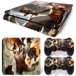 Kit De Autocollants Skin Decal Pour Console De Jeu Ps4 Slim Corps Complet Dieu De La Guerre, T1tn-Ps4slim-1446