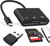 Lecteur Carte SD USB c Adaptateur Carte SD Carte SD Switch,lecteurs de Carte mémoire externes Lecteur de Carte SD USB avec OTG pour SD/MMC/MicroSD/TF/SDXC/SDHC/Micro SDHC/Micro SDXC