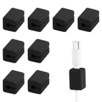 8 Pack Clips Cable, Support de Rangement pour Organisateur de Câble Magnétique, 3,6/4,2MM Pinces à Câbles de Bureau, Range Câbles Téléphone Noir (Grand 3,6mm)