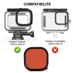 Ibroz Filtre rouge pour Caisson plongée d'origine Gopro Hero 8