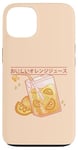 Coque pour iPhone 13 Kawaii Boîte à jus d'orange Esthétique Japonais Mignon Rétro Design