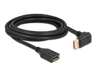 DELOCK – DisplayPort extension cable male 90° downwards angled to female 8K 60 Hz 3 m (87093)