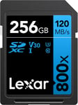 High-Performance 800x Carte SD 256 Go, Carte Memoire SDXC UHS-I, Jusqu'à 120 Mo/s en lecture, 45 Mo/s en écriture (LSD0800256G-BNNAG) Bleu