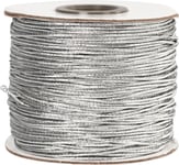 Elastiskt snöre 1mm 100m silve