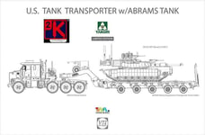 Takom 5002X US Tank Transporter M1070 & M1000 +M1A2 Abrams Tank 1/72 Plastic Kit