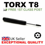 BLACK T8 TORX SCREWDRIVER REPAIR TOOL FOR XBOX 360 CONTROLLER PS3 SLIM TOMTOM