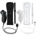 2-pack Trådlös Kontroller och Nunchuck för Wii och Wii U Konsol