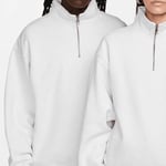 Nike DQ5209-051 Solo Swoosh Sweatshirt Men's BIRCH HEATHER/WHITE Size XL