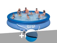 Kit piscine autoportée Intex Easy Set 4,57 x 0,84 m + Bâche de protection