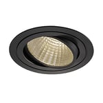 SLV 114270 KIT New TRIA 1/Spot à LED, projecteur, plafonnier, Lampe encastrée, éclairage d'intérieur/3000K 29W 2425lm Noir gradable 30 degrés, Aluminium, 29 W