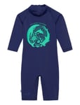 Dolphine Sun Jumpsuit Navy 74/80 Sport Uv Clothing Uv Suits Navy ISBJÖRN Of Sweden