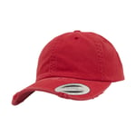 Flexfit Low Profile Destroyed Cap - keps - Red - One Size