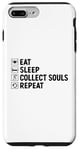 Coque pour iPhone 7 Plus/8 Plus Eat Sleep Collect Souls répète Grim Reaper Halloween