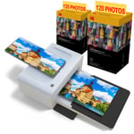 Kodak - Pack Imprimante PD460 + Cartouche et papier pour 240 photos - Photo Bluetooth & Docking - Format Carte Postale 10x15 cm - Neuf