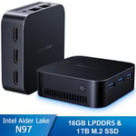 Mini PC Blackview MP80 Mini PC 16 Go DDR5 1 To SSD,Intel Alder Lake N97 3.60 GHz, Windows 11,2.4-5G WiFi - Bleu