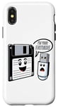 Coque pour iPhone X/XS Disquette vers clé USB 90s 00s Ordinateur Drôle Geek Joke