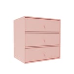 Montana - Montana Mini 1007 - Module With Three Drawers - Ruby - Hyllsystem - Peter J. Lassen - Rosa - MDF