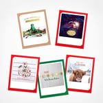 Set of 6 Polaroid Photo Greeting Cards with Envelope Christmas Premium Instagram