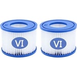 NO.7673-2 Pack VI Filterpatron för Bestway Pool Filter-Ersättningsfilter för Lay-Z-Spa MiamiVegasPalm SpringsM7