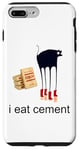 Coque pour iPhone 7 Plus/8 Plus I Eat Cement Maudit Chat Drôle Curly Specific Meme