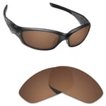 Hawkry Polarized Replacement Lense for-Oakley Straight Jacket 2007 Bronze Brown