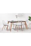 York Grey 150cm Dining Table with 4 Aurora Chairs