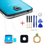 Samsung Galaxy S5 G900 G901 Rear Back Camera Glass Lens Frame Cover With Adhesiv